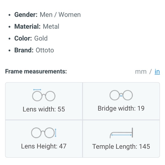 Ottoto Darcio Gold Frames NWB - Picture 4 of 4